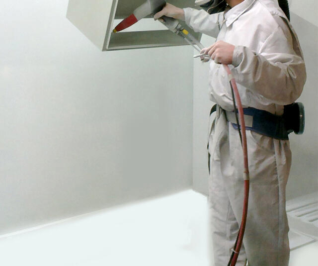 Manual powder coating Manual powder coating