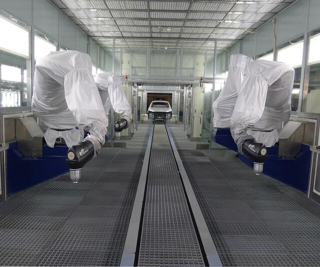 Car body robotic painting line Car body robotic painting line